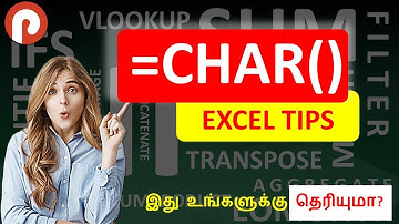 CHAR Excel Formula in Tamil | Prabas MS Office