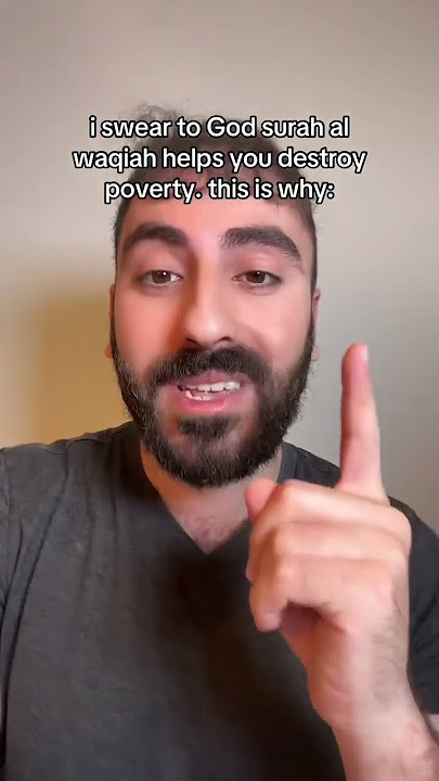 i swear to God Surah Al-Waqiah helps you destroy poverty. this is why: