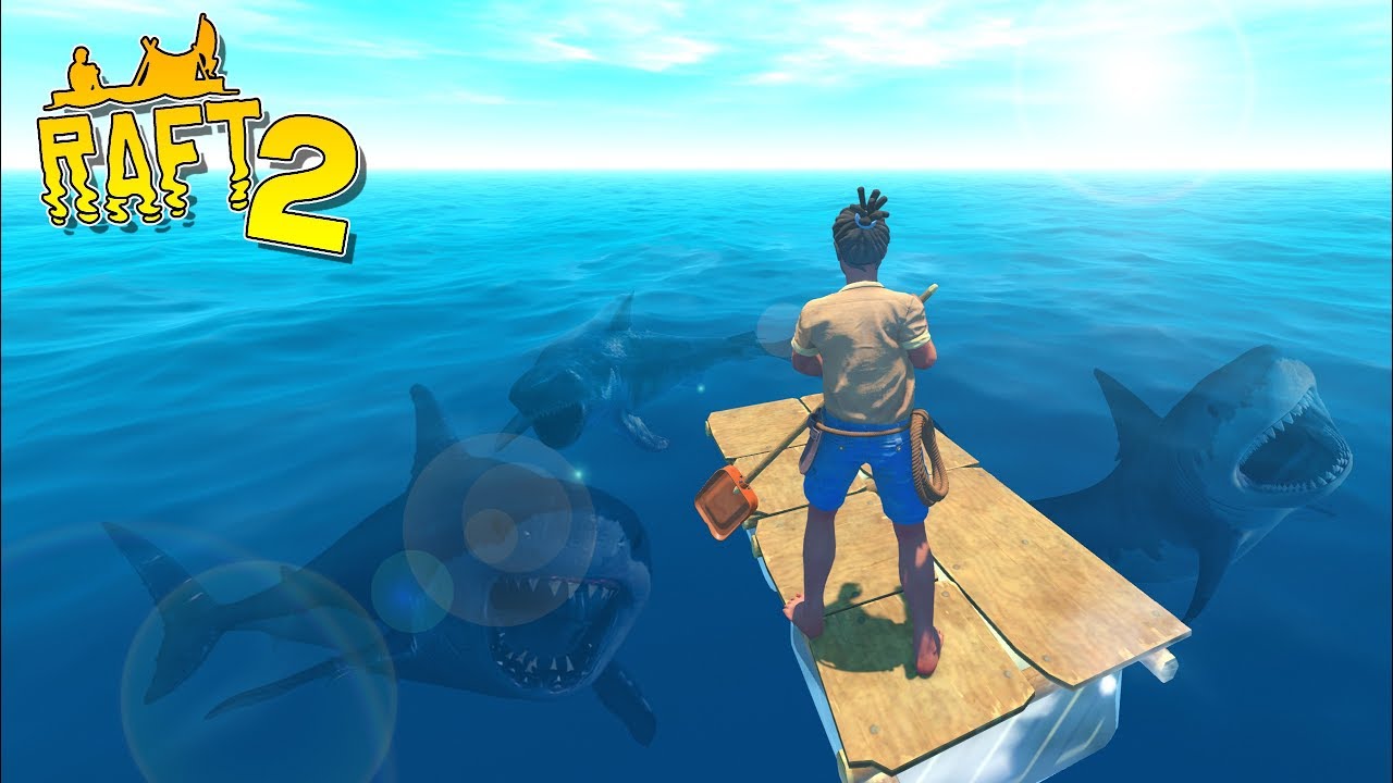 Seie Raft ATRAPADO EN UNA BALSA CON TIBURONES CHALLENGE 😱 - SERIE RAFT 2 #4 - YouTube