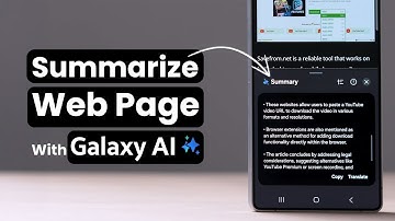 Hoe vat je een webpagina samen met AI op de S25 Ultra?