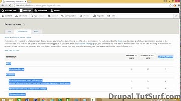 How to Change User Permissions Drupal 8 Website Video Tutorial