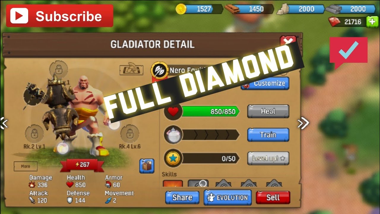 Gladiator heroes Mod apk Latest version Unlimited Diamond YouTube