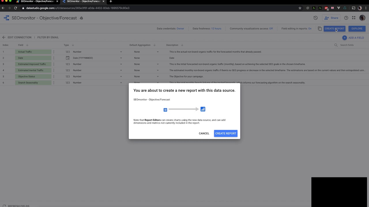 SEOmonitor - DataStudio