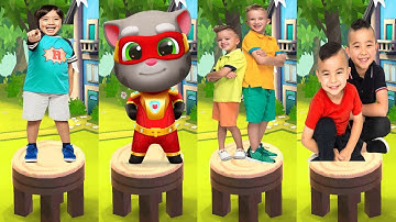 Tag with Ryan VS Tom Hero Dash VS CKN Toys Car Hero Run VS Vlad & Niki Run All Characters Unlocked