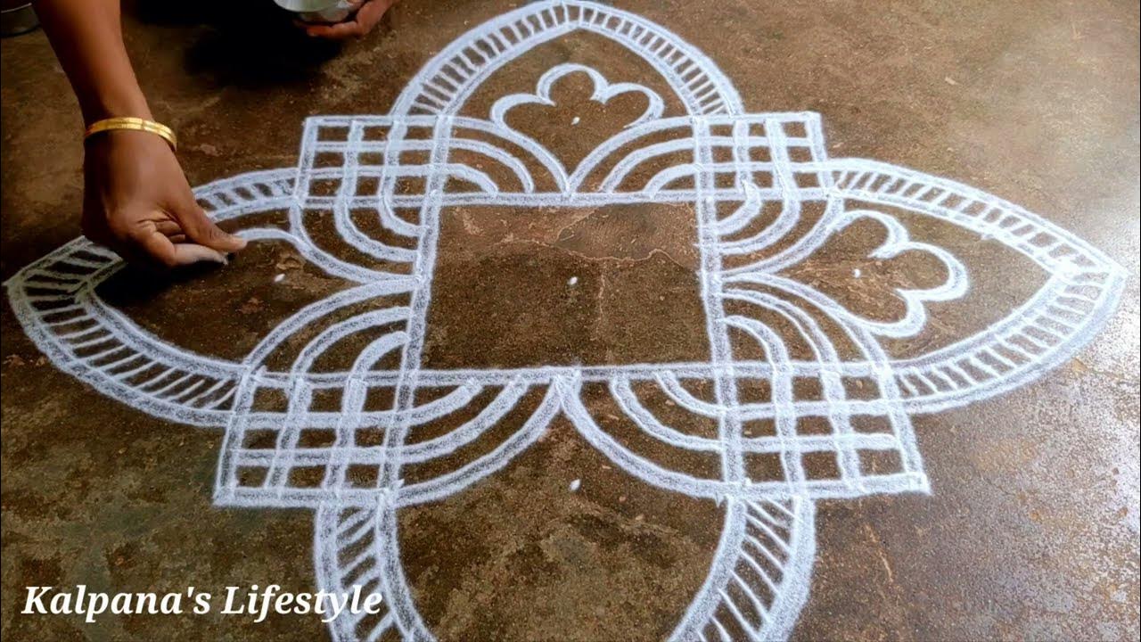 Vinayagar chathurthi Special Flowers Padi Kollam Beautiful Rangoli ...