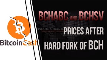 BCH split into two blockchains: BCHABC outgoes BCHSV trifold by price