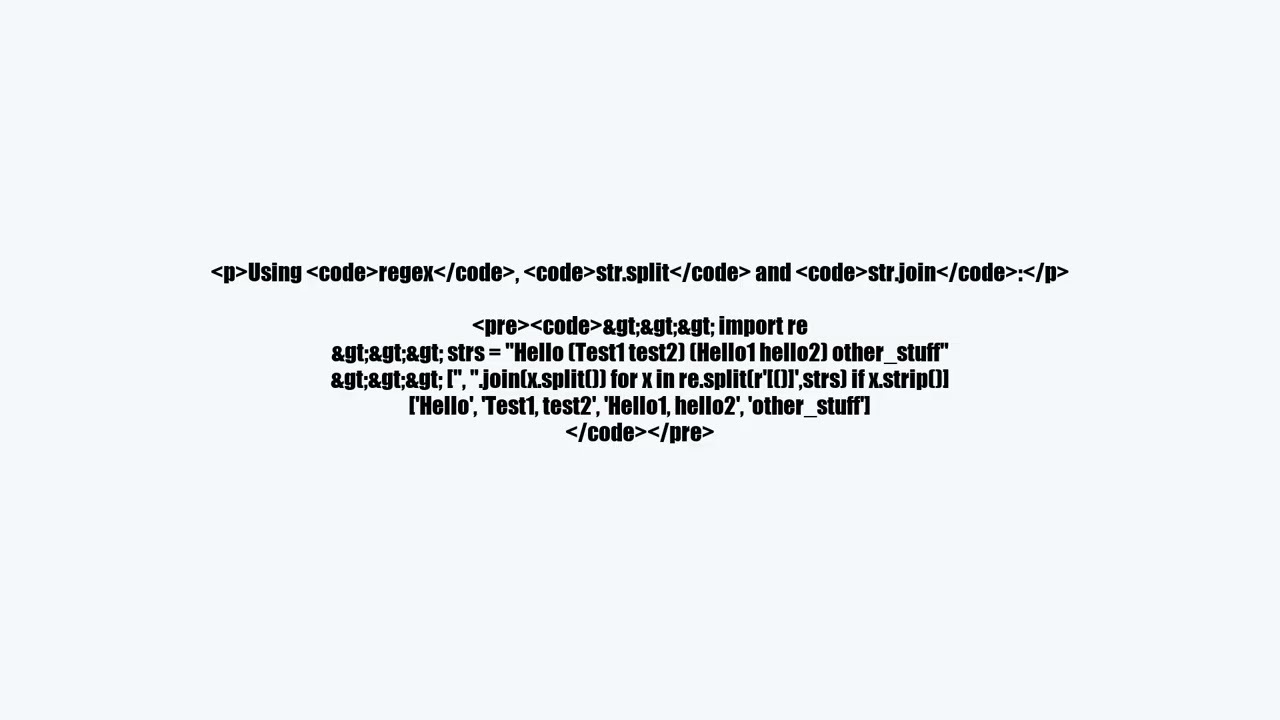 Python splitting unknown string by spaces and parentheses