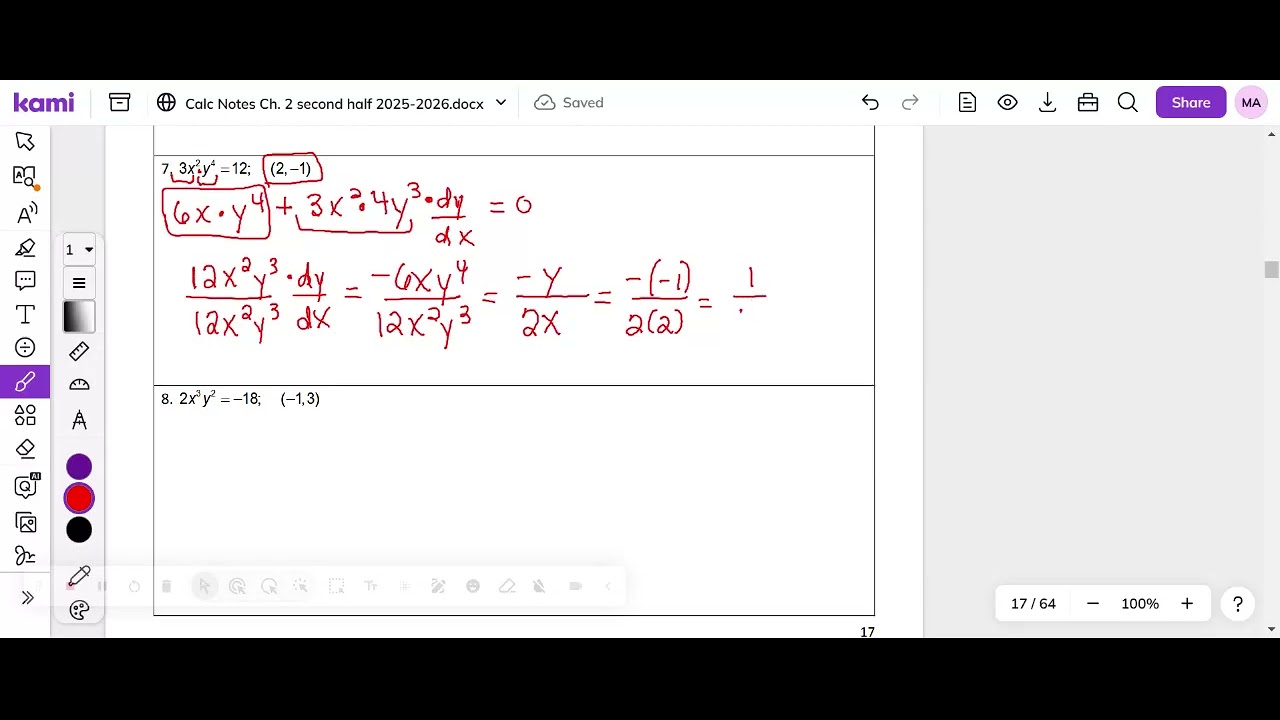 Implicit Differentiation - 4 problems - YouTube