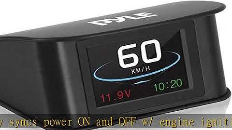 Pyle Universal Vehicle Smart HUD Display - 2.6" Digital Mini Car Dashboard Heads Up Windshield Spee
