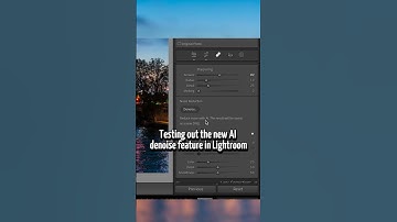 Testing out the new AI denoise feature in Lightroom 2023