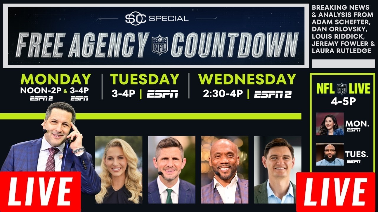 NFL Free Agency Countdown LIVE on ESPN 2/11/2026 | Adam Schefter latest update on free-agent