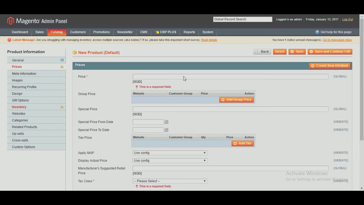 How to Add a New Product Magento (Sopeno) - YouTube
