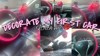 DECORATE MY FIRST CAR WITH ME (shein car accessories) || Leyhana