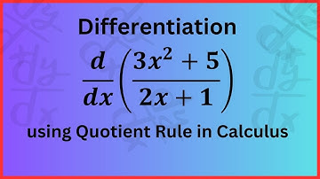 How to Differentiate Rational Functions ((𝟑𝒙^𝟐+𝟓)/(𝟐𝒙+𝟏)) Step-by-Step Tutorial