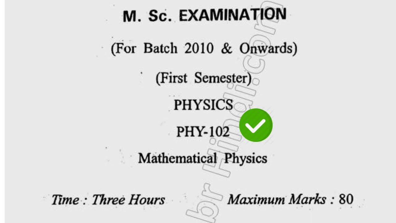 2014 Cdlu MSc Physics 1st Sem Mathematical Physics Question Paper