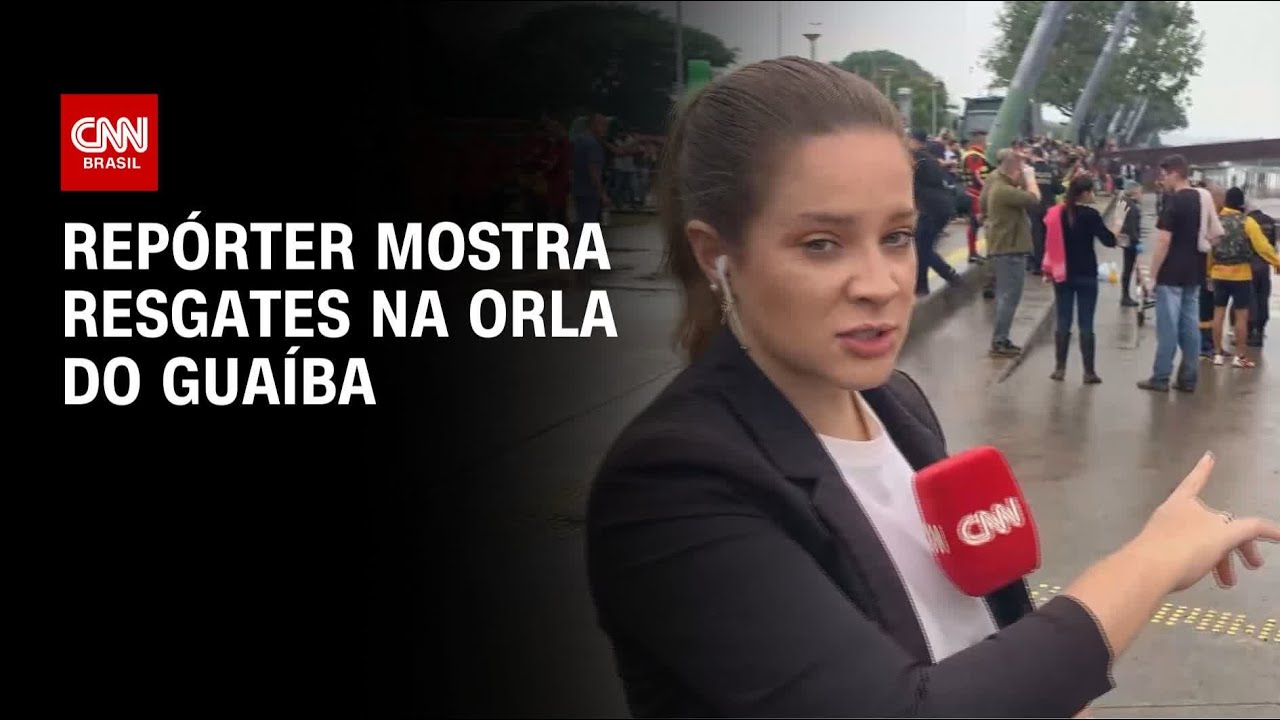 Repórter mostra resgates na Orla do Guaíba | AGORA CNN