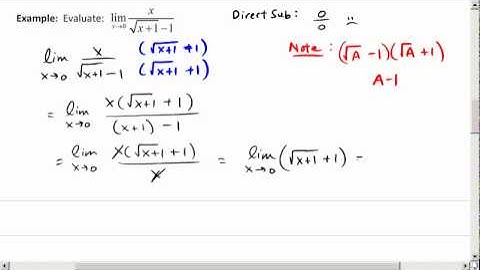 2.018 Limits Involving Square Roots