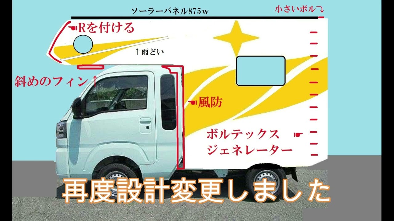ハイゼット　荷台載せキャンピングシェル　写真追加しました！ 軽トラの荷台に50kg以下の「キャンプシェル」を建てる！ 妥協なき素材