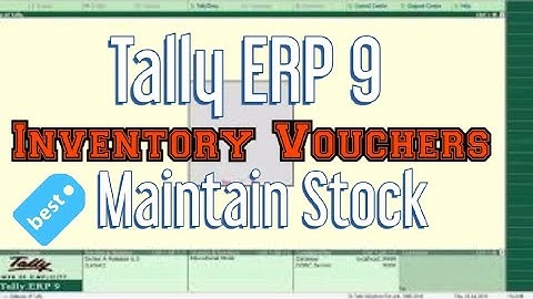 Inventory Vouchers in Tally ERP 9 II stock group, items, category,etc II ENGLISH