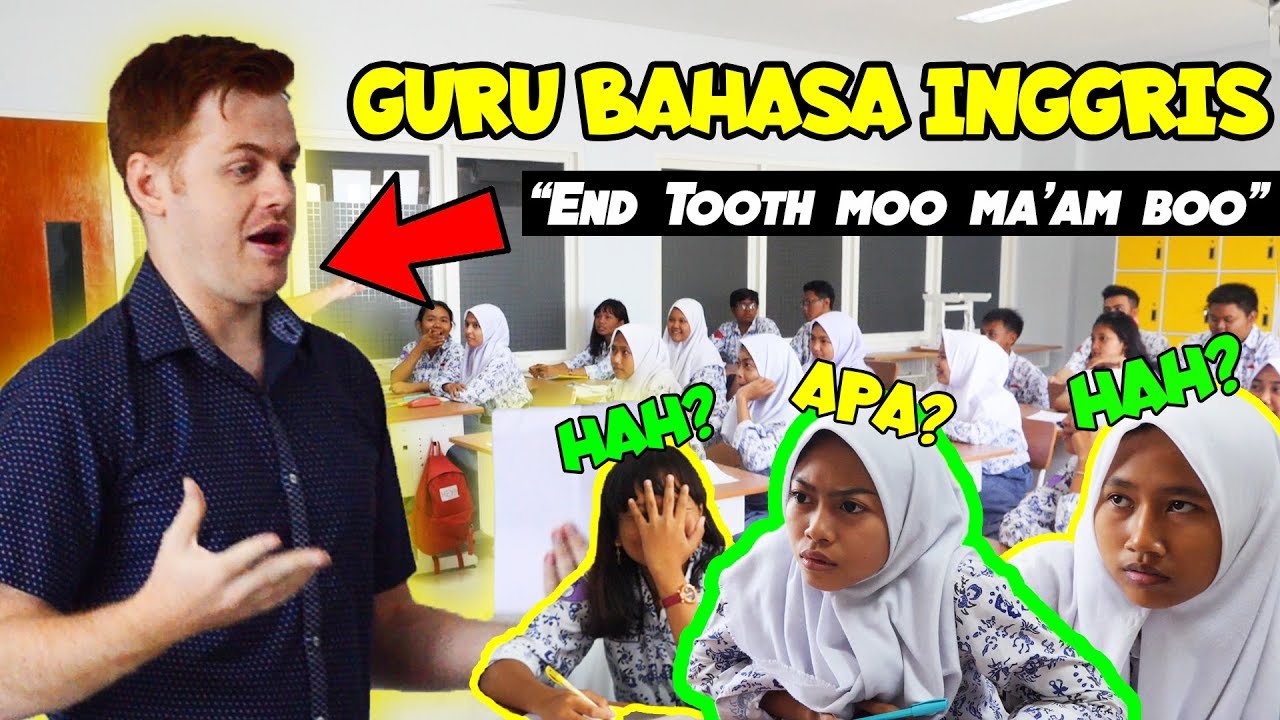 KOCAK!! Bule Jowo Masuk Sekolah SMA Jadi Guru Baru !!