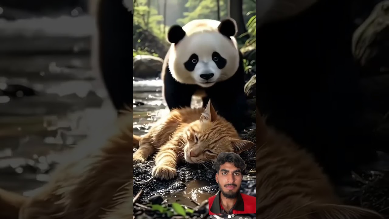 A cute cat and monster 