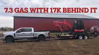 Can the 7.3 tow 17k?  Ford 7.3 Gas towing 17k on a conventional equipment trailer.