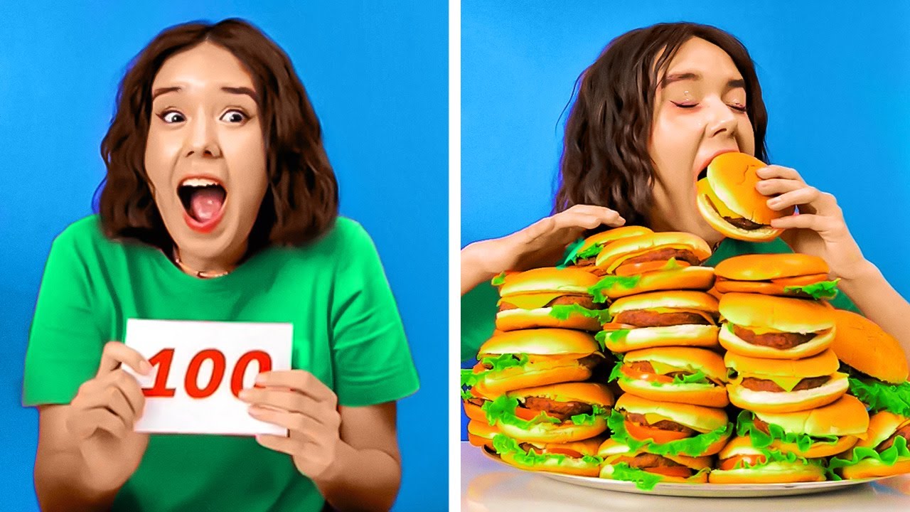 100 LAYERS FOOD CHALLENGE || Fun Party Games And Challenges To Have Fun With Your Friends