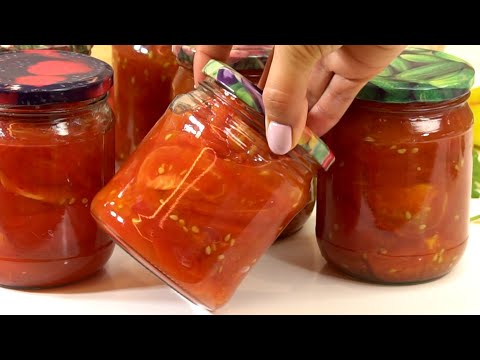 Видео рецепт Помидоры на зиму в томатной пасте