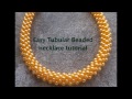 Easy tubular beaded necklace or bracelet tutorial