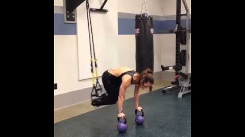 Atomic TRX push-ups with ‪Kettlebells