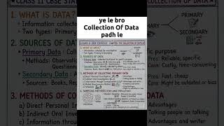 Collection of Data #economics #cbse #motivation #guide #experiment #confidence #books #economy
