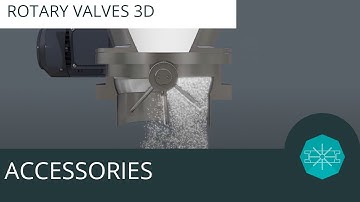 Rotary airlock feeder valves -  3D Animation - For feeding pneumatic conveying systems