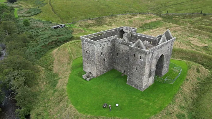 A flying Trip to Hermitage Castle, Borders of Scotland, DJI MINI 3 Pro Drone 4k 30fps - Sept 2022