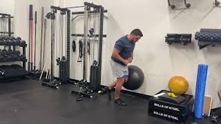 Standing Glute Med Wall Iso Hold