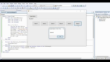 How to Create Button Control on Run Time in VB.net | Visual Basic