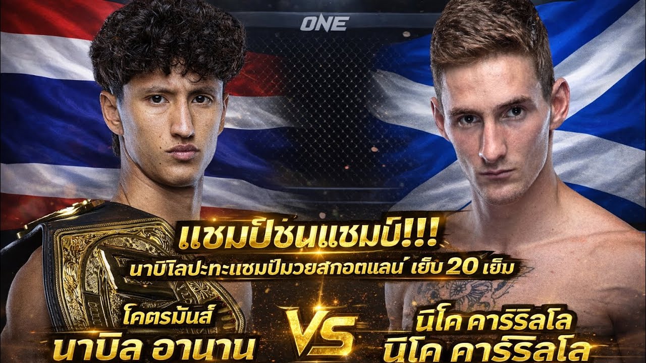 แชมป์ชนแชมป์ นาบิลปะทะแชมป์มวยสกอตแลนด์ โคตรมันส์ นาบิล อานาน vs นิโค คาร์ริลโล