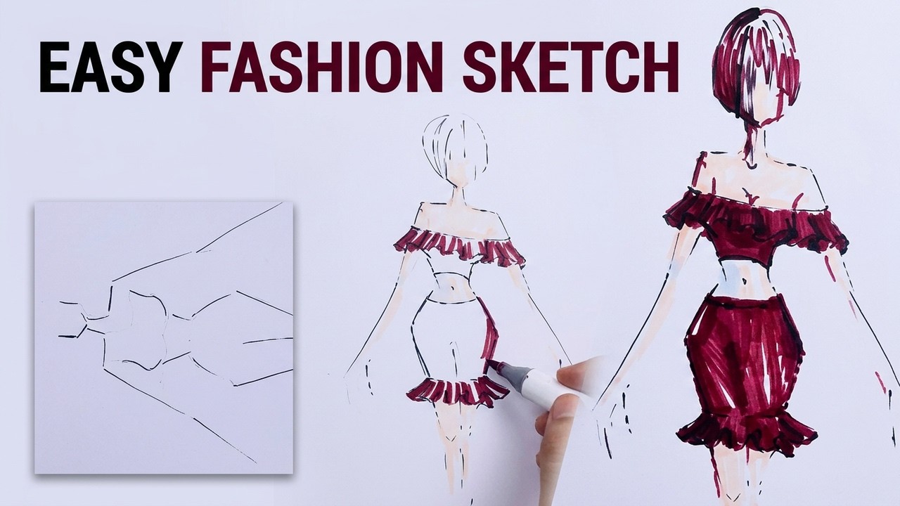How to Draw Fashion Illustration Step by Step | Easy Fashion Sketching ...