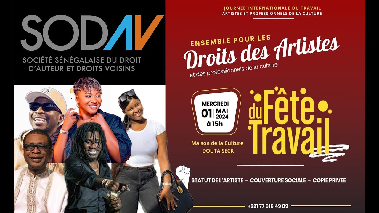 FETE DU TRAVAIL SUR LE STATUS DES ARTISTES A DOUTA SECK - YouTube