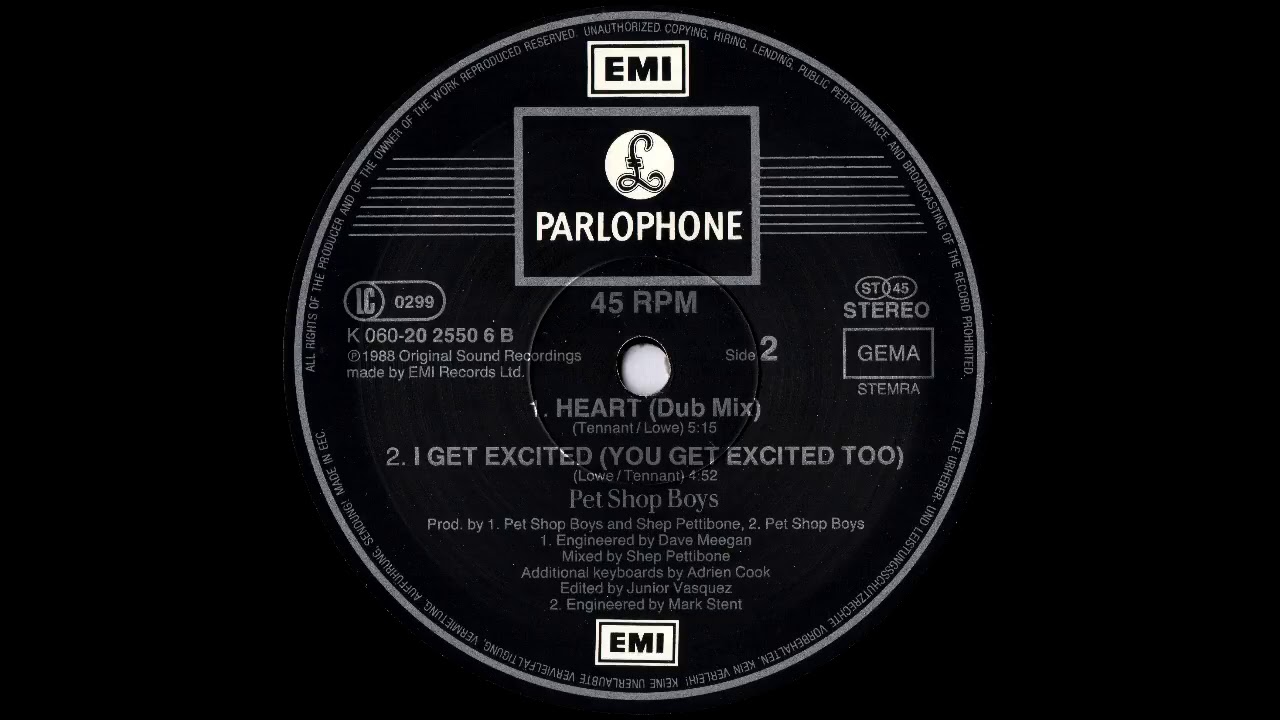 Pet Shop Boys - Heart (Dub Mix) 1987 - YouTube