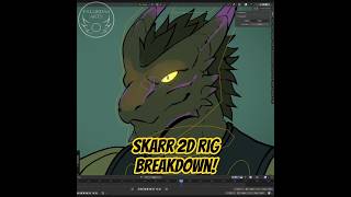 Skarr 2D rig #animation and #breakdown #b3d #blender3d #2danimation