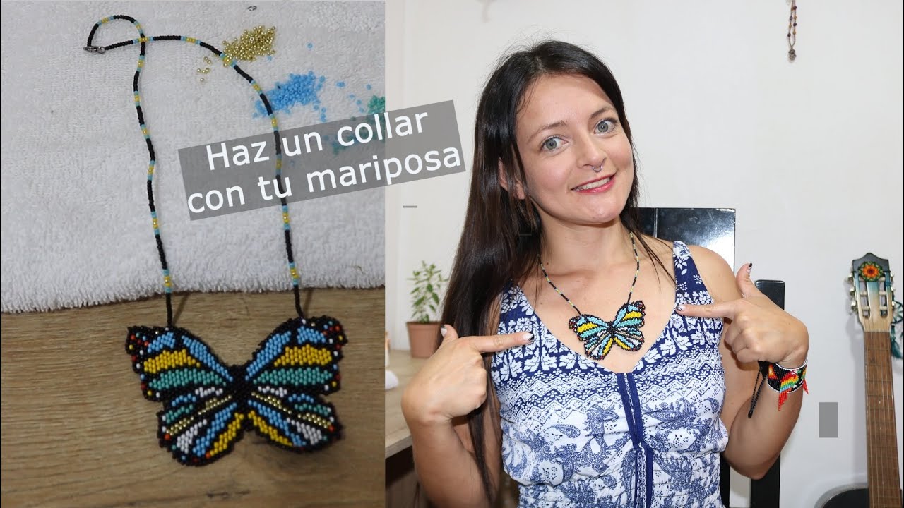Haz un collar con la maxi-mariposa (paso a paso) Aniara Sanarte