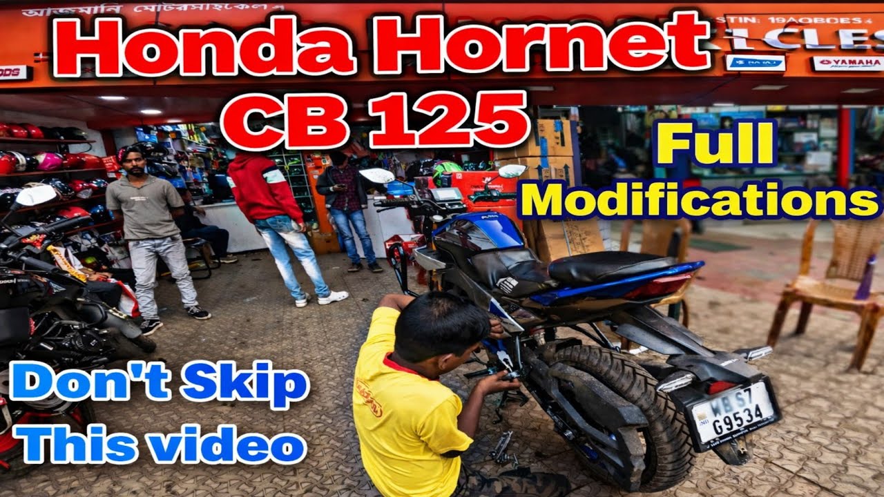 Honda Hornet CB 125 Modifications in Ajmani Motorcycles Asansol  #hondabikes #modification 
