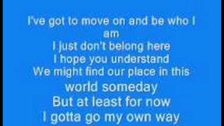 High School Musical 2 - Gotto Go My Own Way With Lyrics