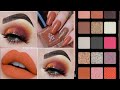 Golden glitter Orange eye makeup tutorial