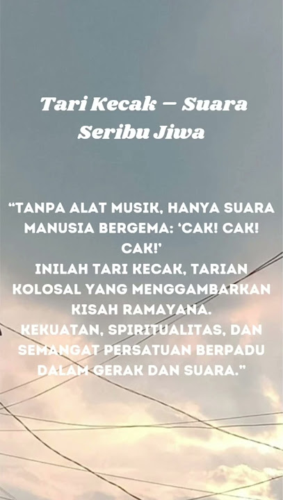 Tari Kecak – Suara Seribu Jiwa