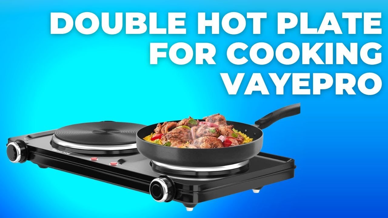 Double Hot Plate for Cooking, Vayepro 1800W Portable Electric Stove