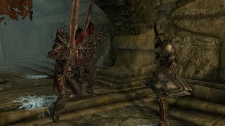 Skyrim - 2 Dremora Lords Vs. Draugr Death Overlord
