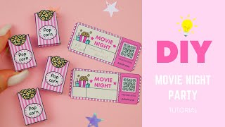 Movie night party | Easy paper crafts