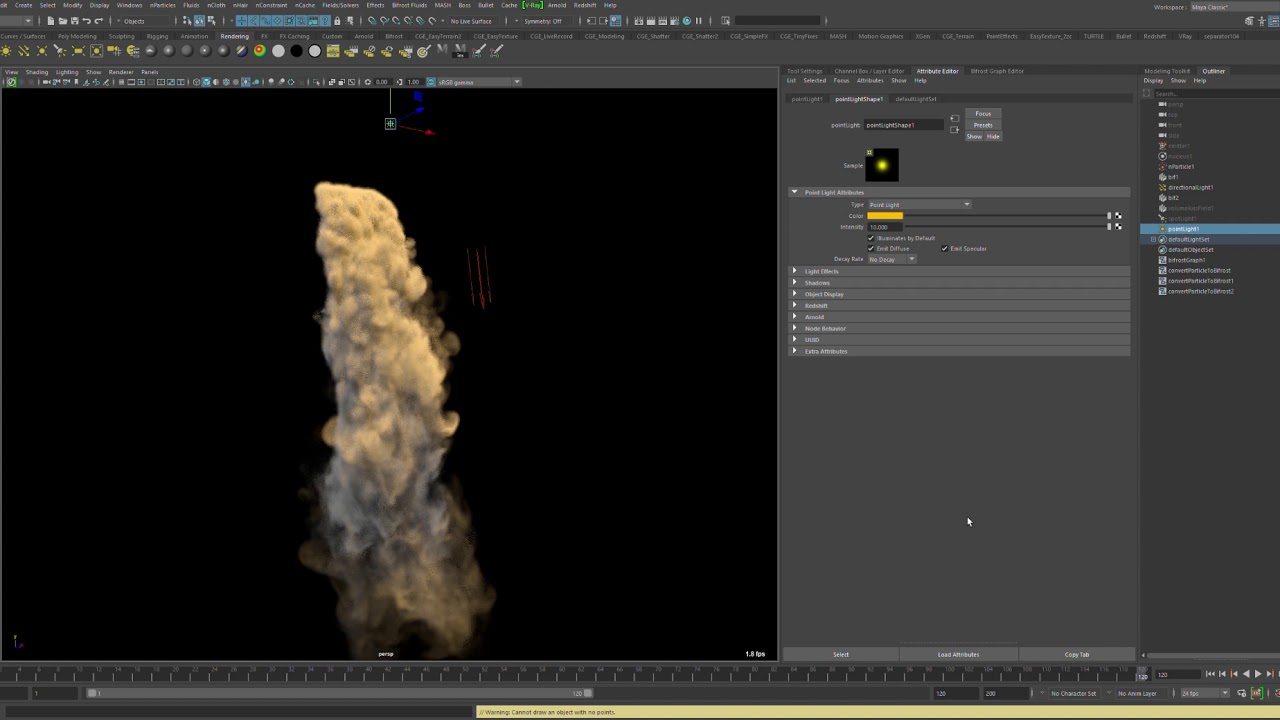 Waterfall in Maya Bifrost Aero - YouTube