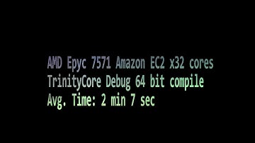 Trinitycore 64bit 32cores Debug Compile